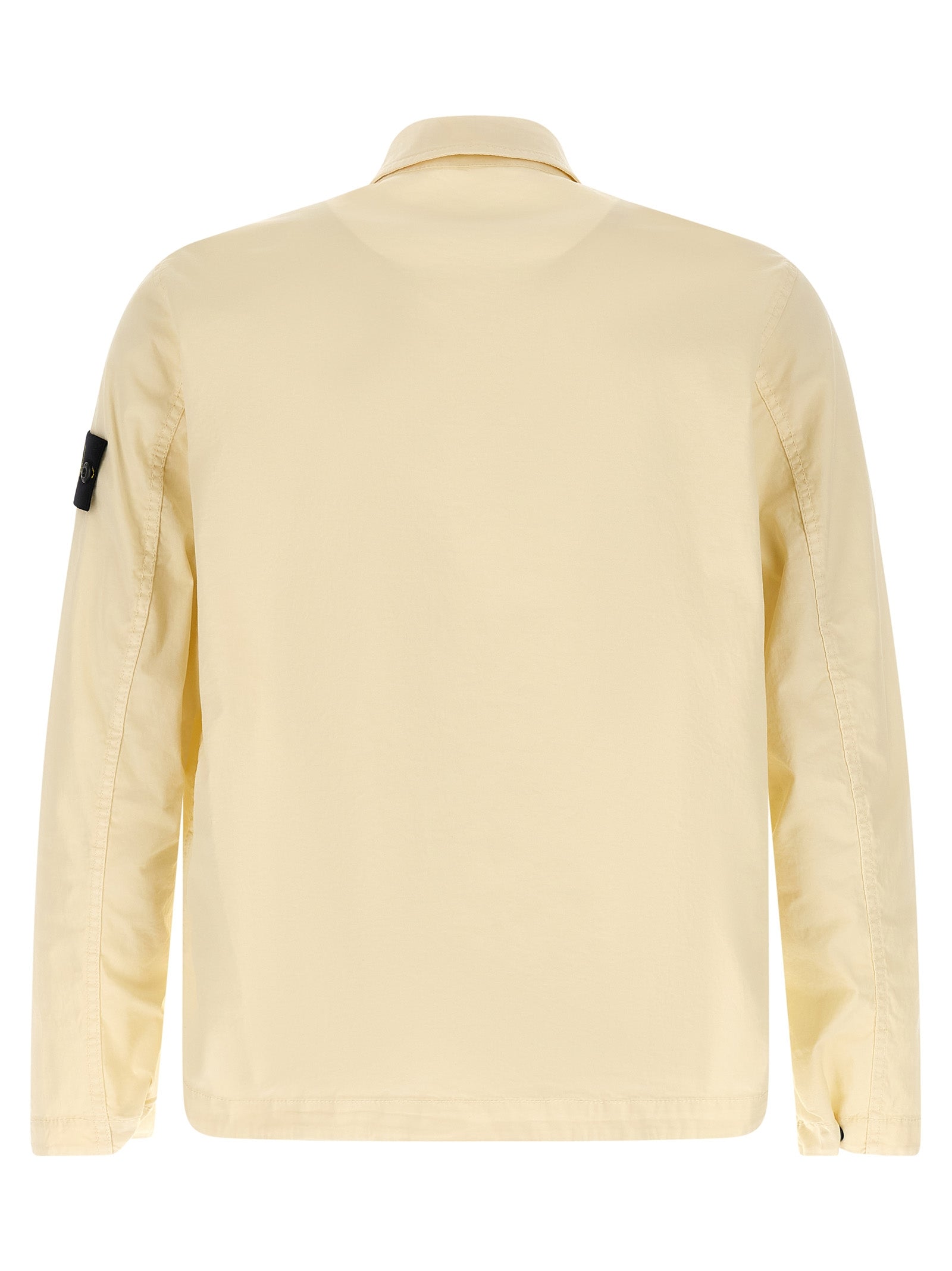Beige Stretch Cotton Overshirt