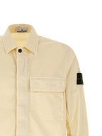 Beige Stretch Cotton Overshirt