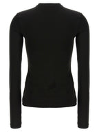 Black Acetate Second Skin Crew Neck Cardigan