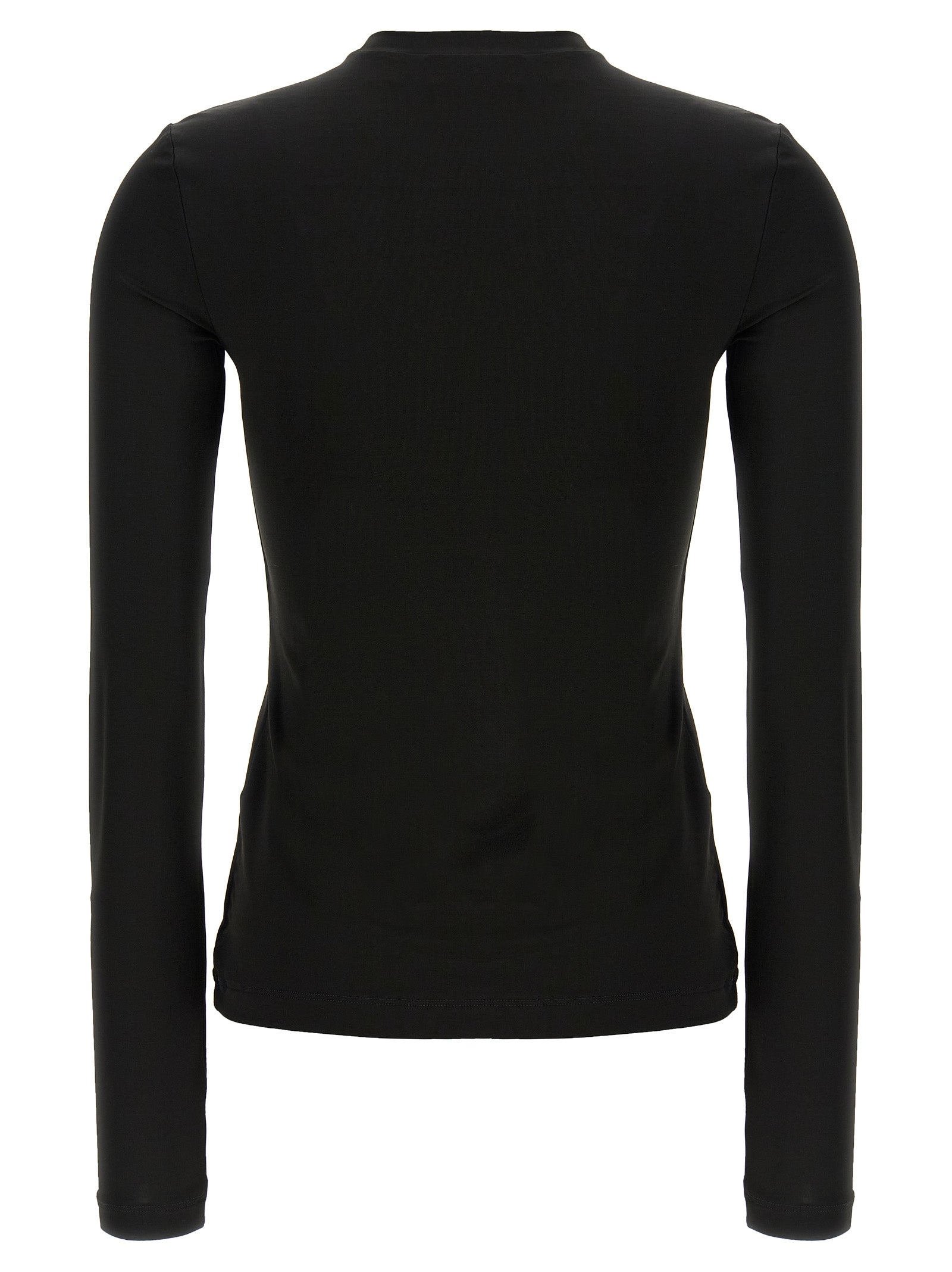 Black Acetate Second Skin Crew Neck Cardigan