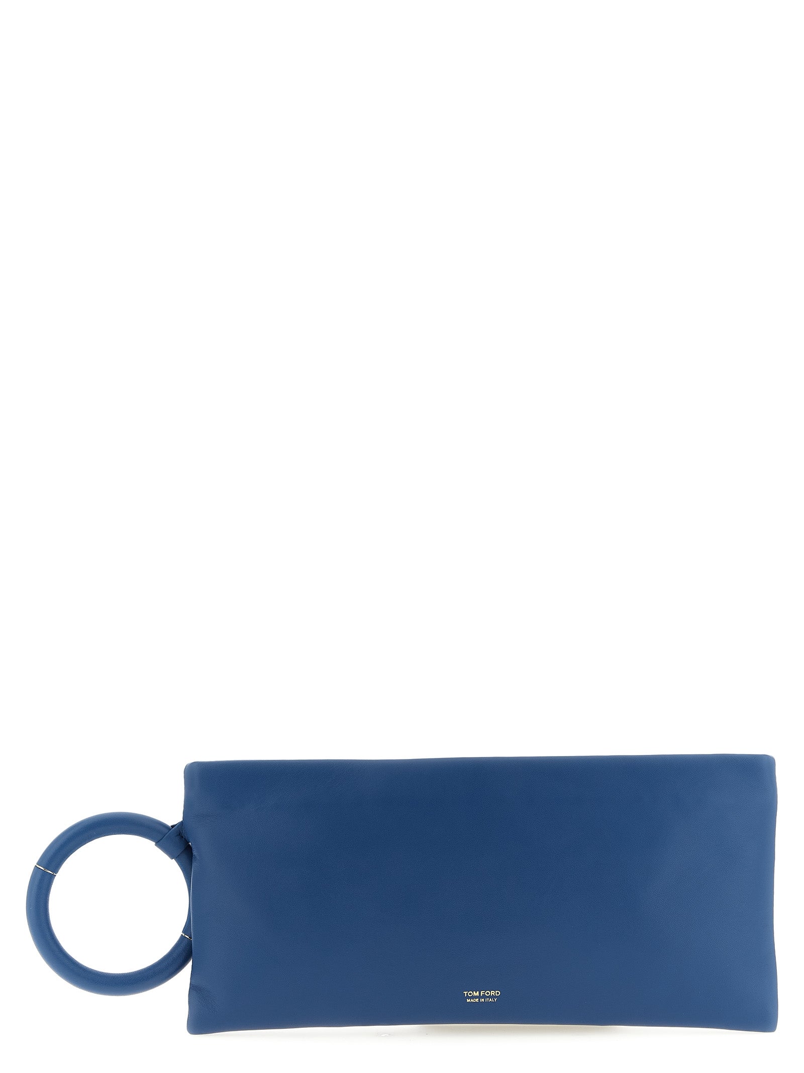 Blue Sheepskin Clutch
