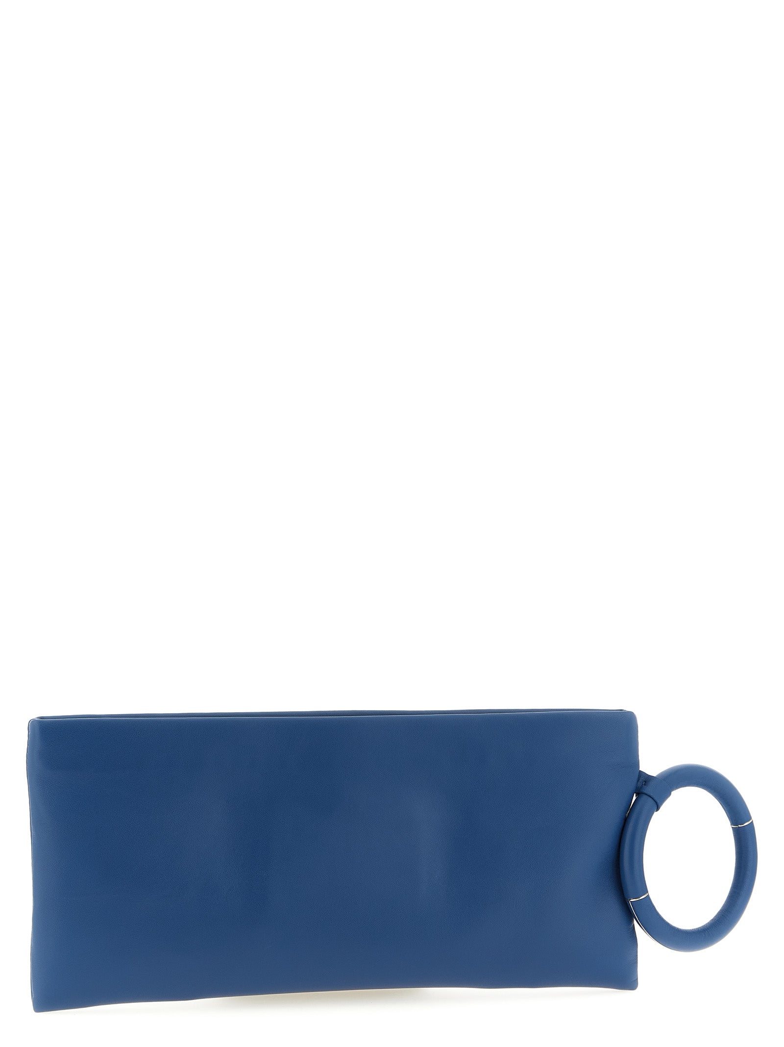 Blue Sheepskin Clutch