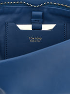 Blue Sheepskin Clutch
