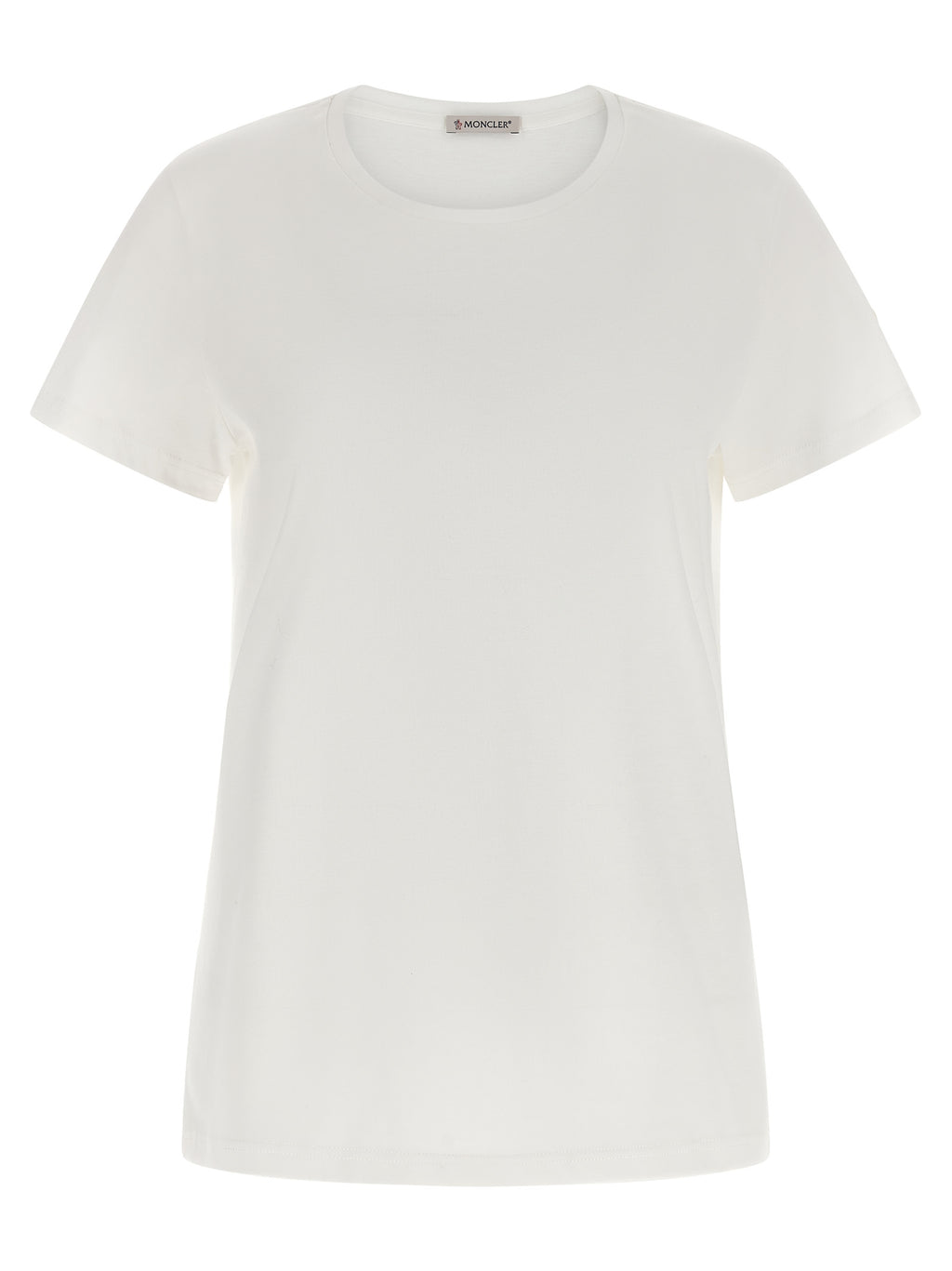 White Cotton Crewneck T-Shirt