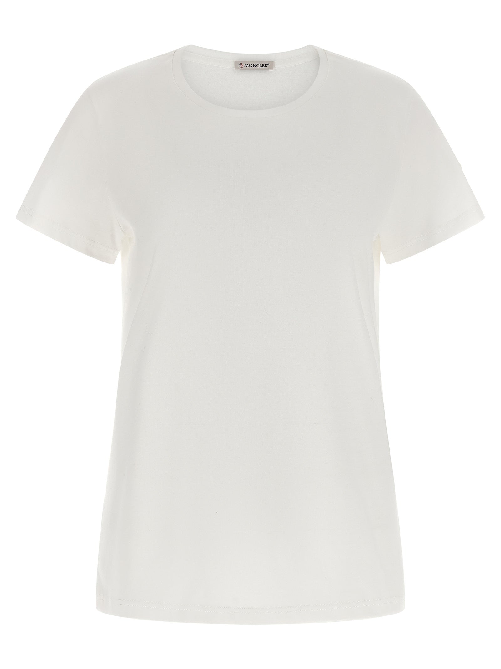 White Cotton Crewneck T-Shirt