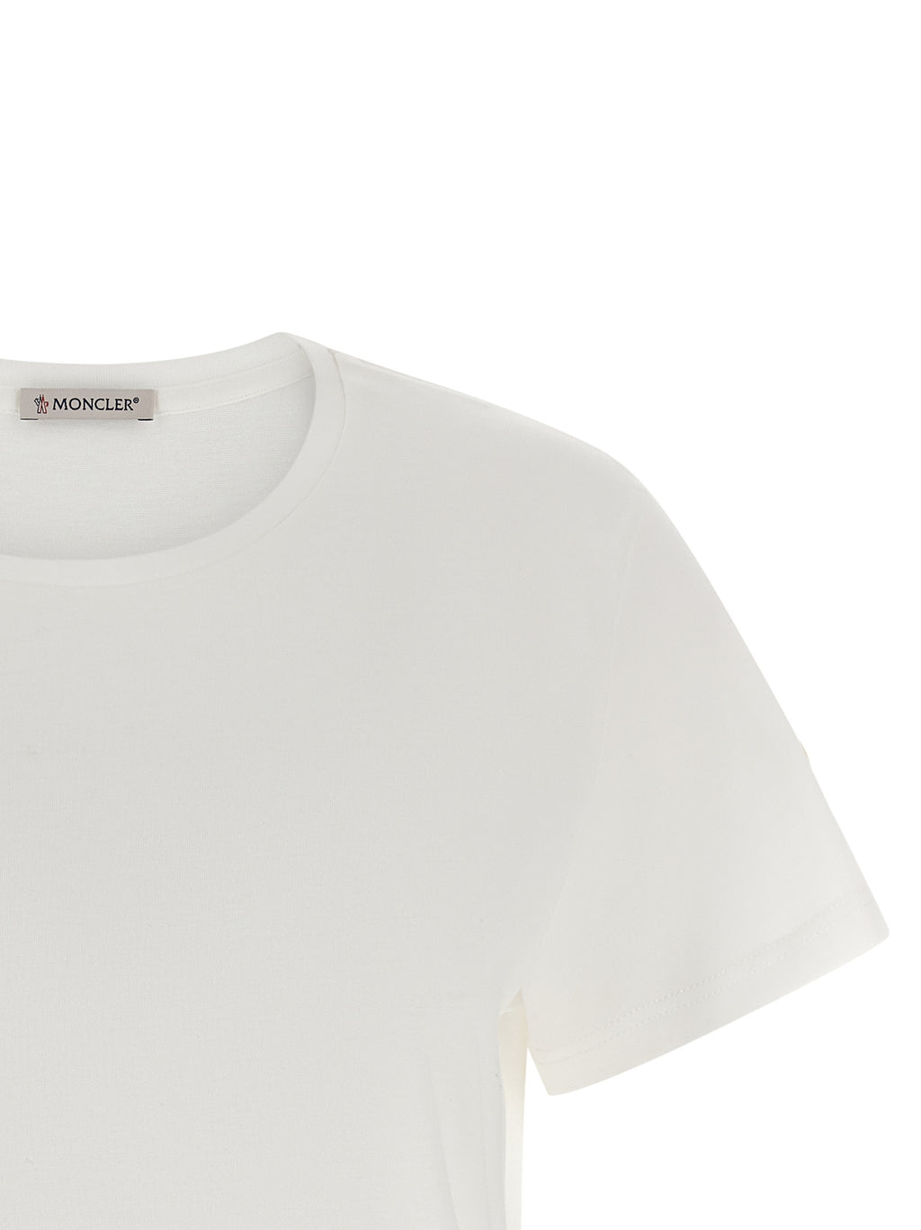 White Cotton Crewneck T-Shirt