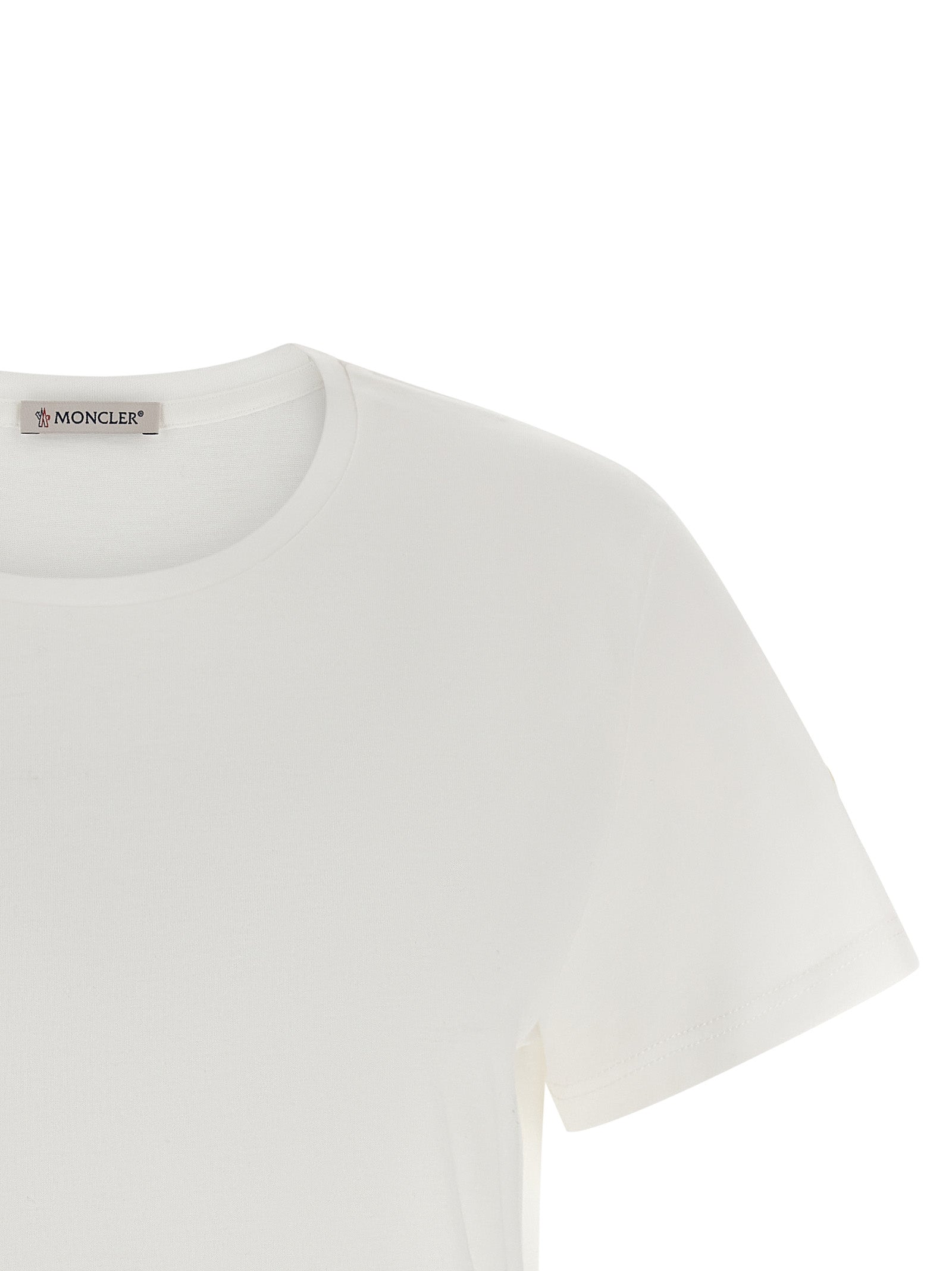 White Cotton Crewneck T-Shirt