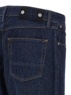 Relaxed Fit Indigo Cotton Straight-Leg Jeans