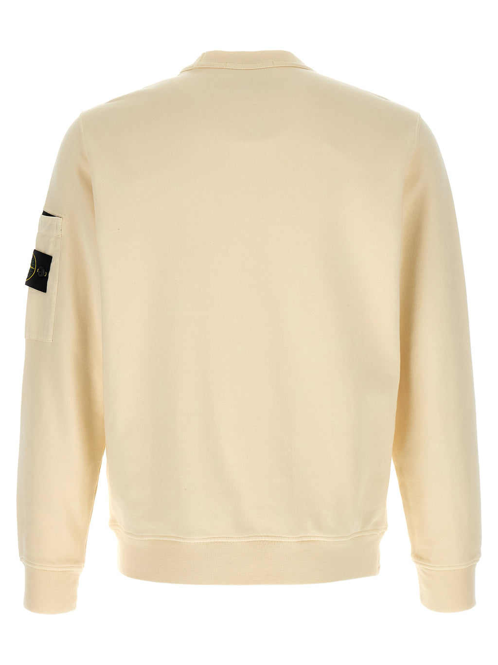 Beige Cotton Crewneck Sweatshirt