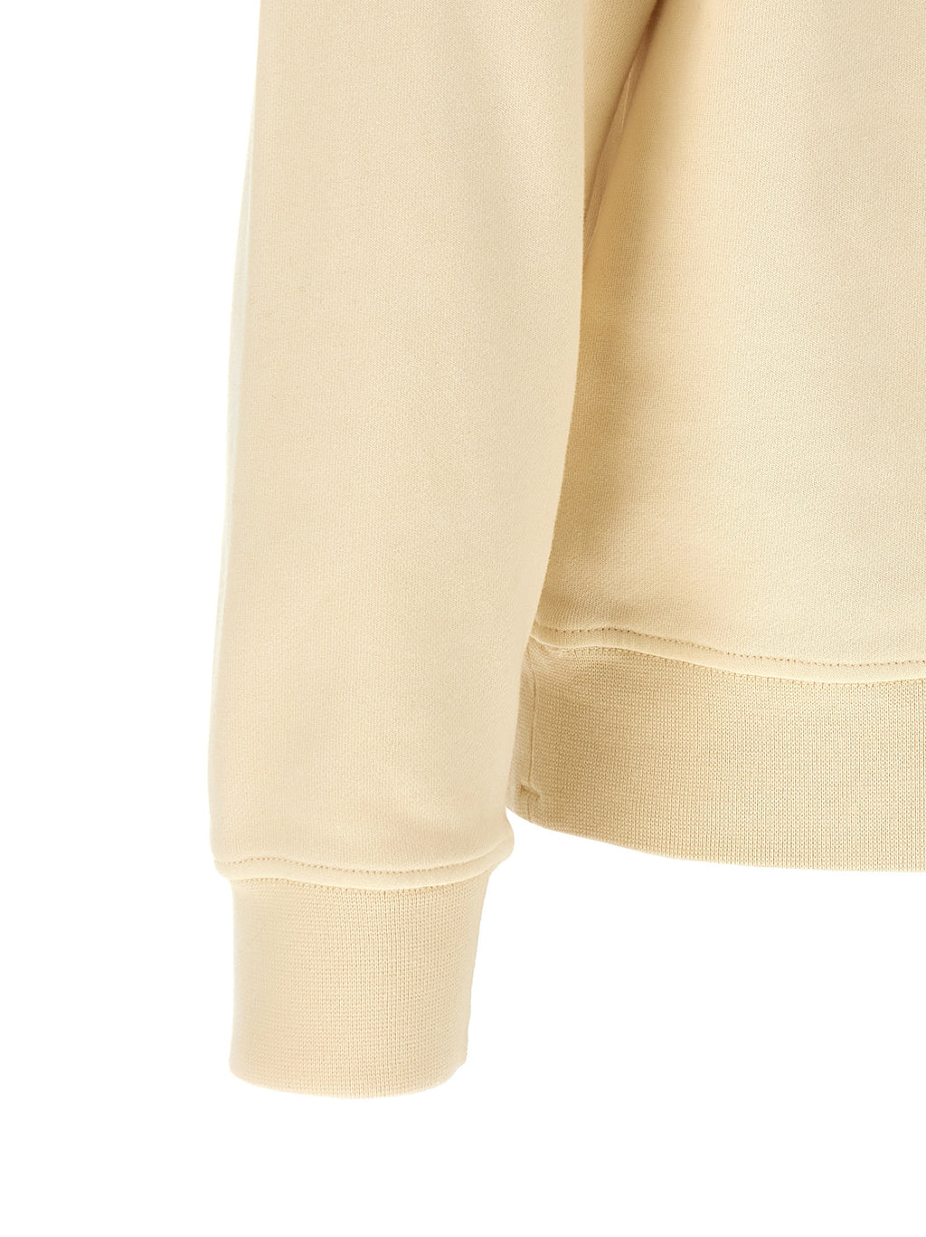 Beige Cotton Crewneck Sweatshirt