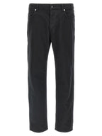 Black Cotton Straight-Leg Jeans