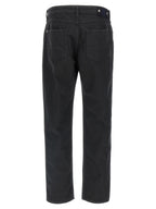 Black Cotton Straight-Leg Jeans
