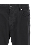 Black Cotton Straight-Leg Jeans