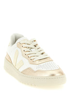 Gold Organic Leather Low Top Sneakers