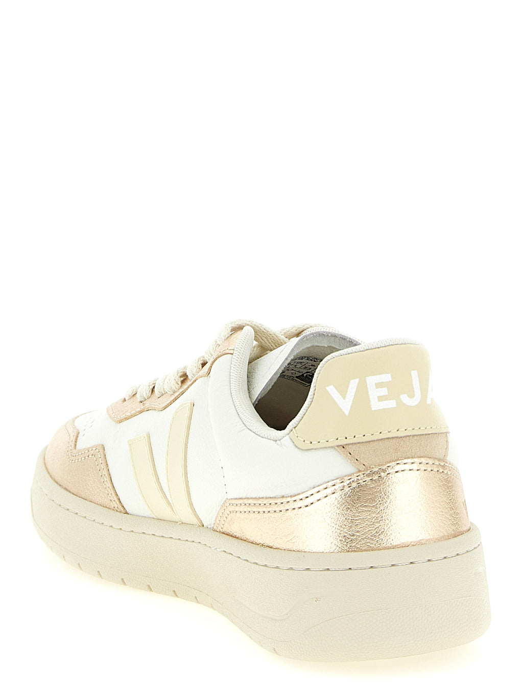 Gold Organic Leather Low Top Sneakers
