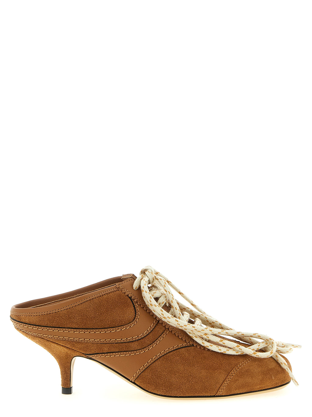 Brown Calfskin Sabot Sneakers
