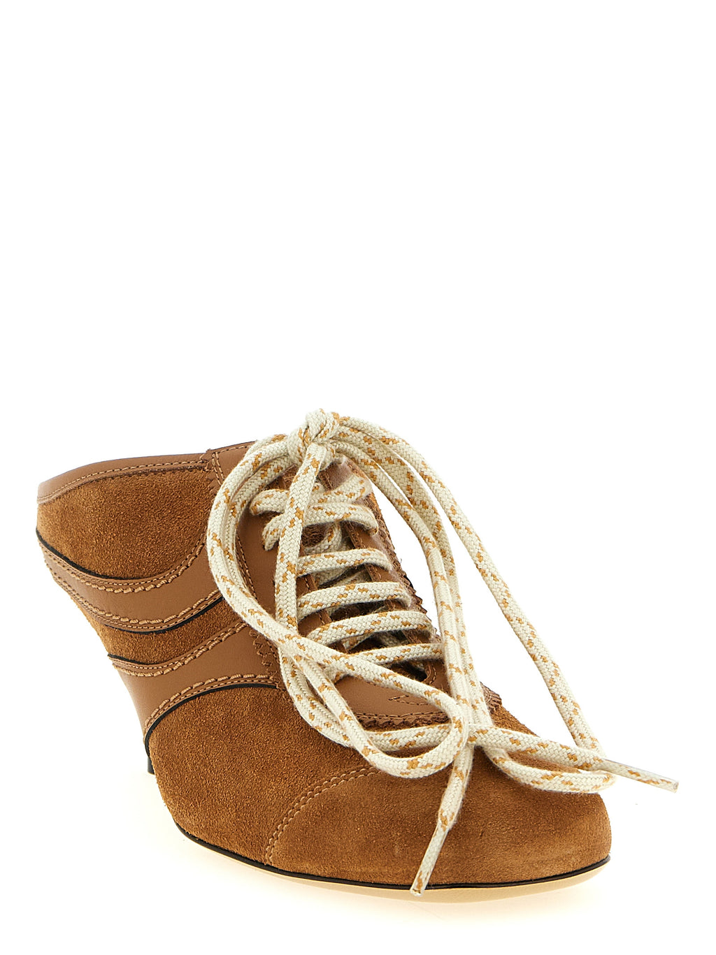 Brown Calfskin Sabot Sneakers