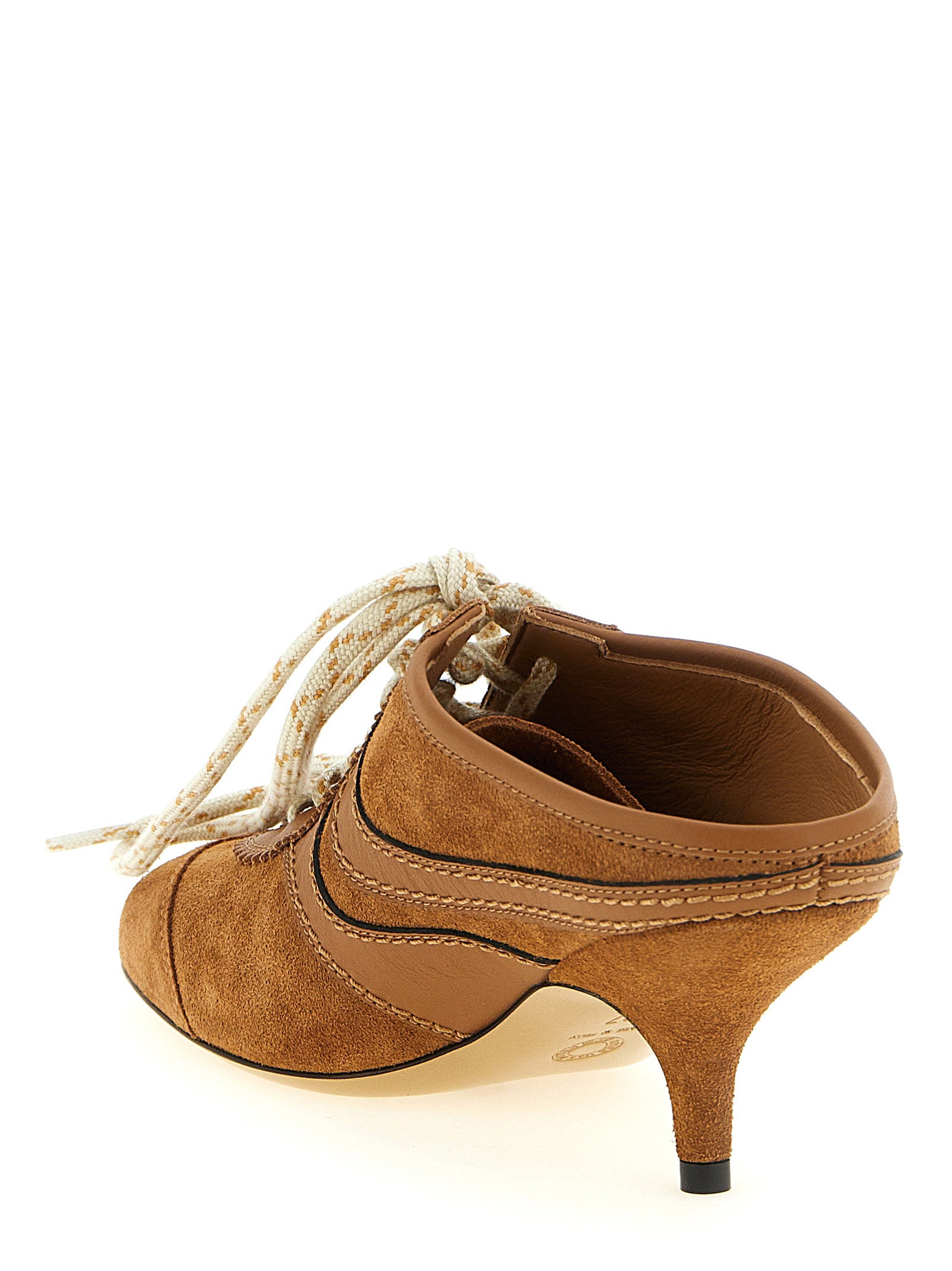 Brown Calfskin Sabot Sneakers
