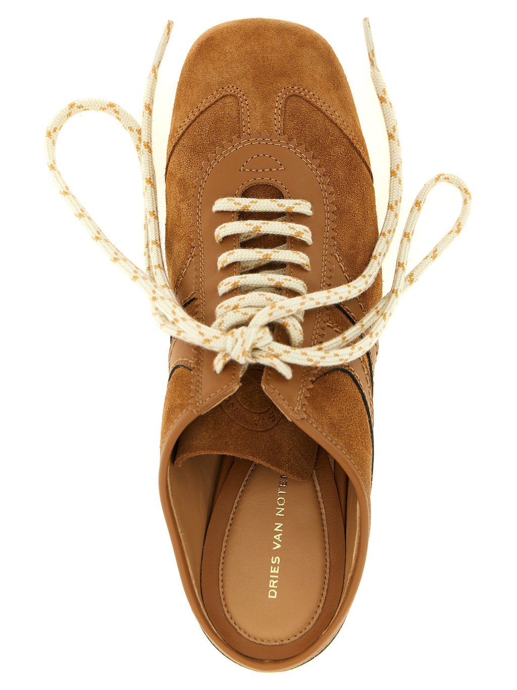 Brown Calfskin Sabot Sneakers