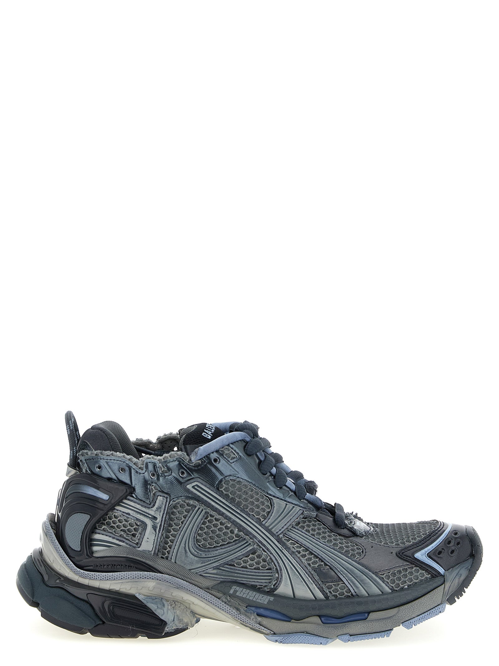 Gray Polyethylene Runner Sneakers