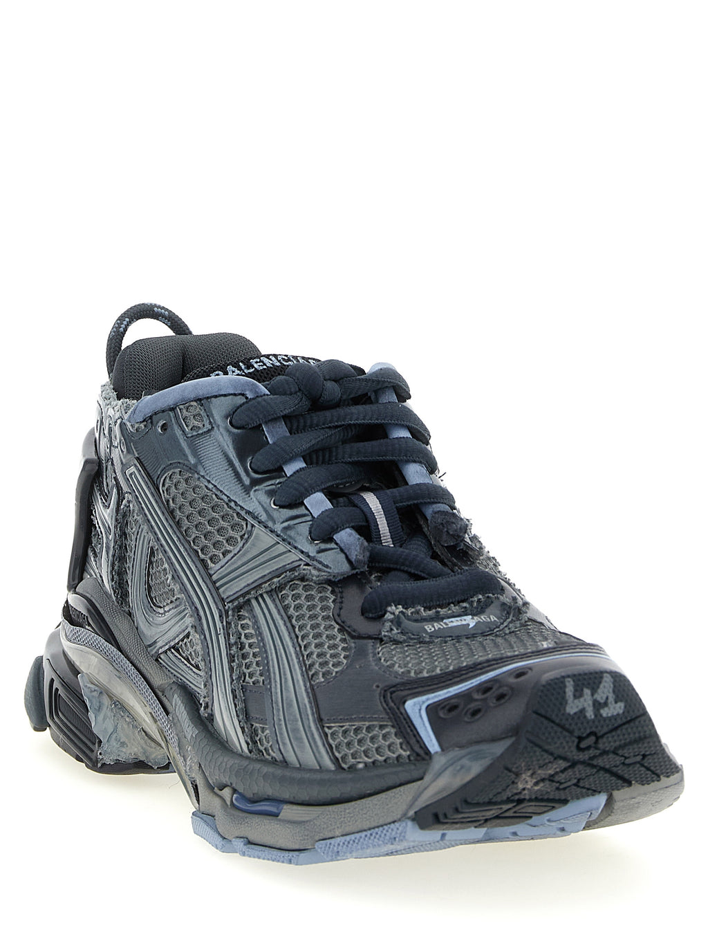 Gray Polyethylene Runner Sneakers