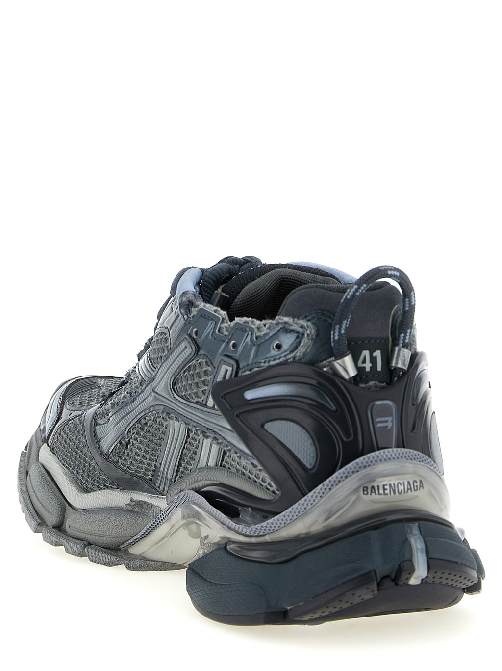 Gray Polyethylene Runner Sneakers