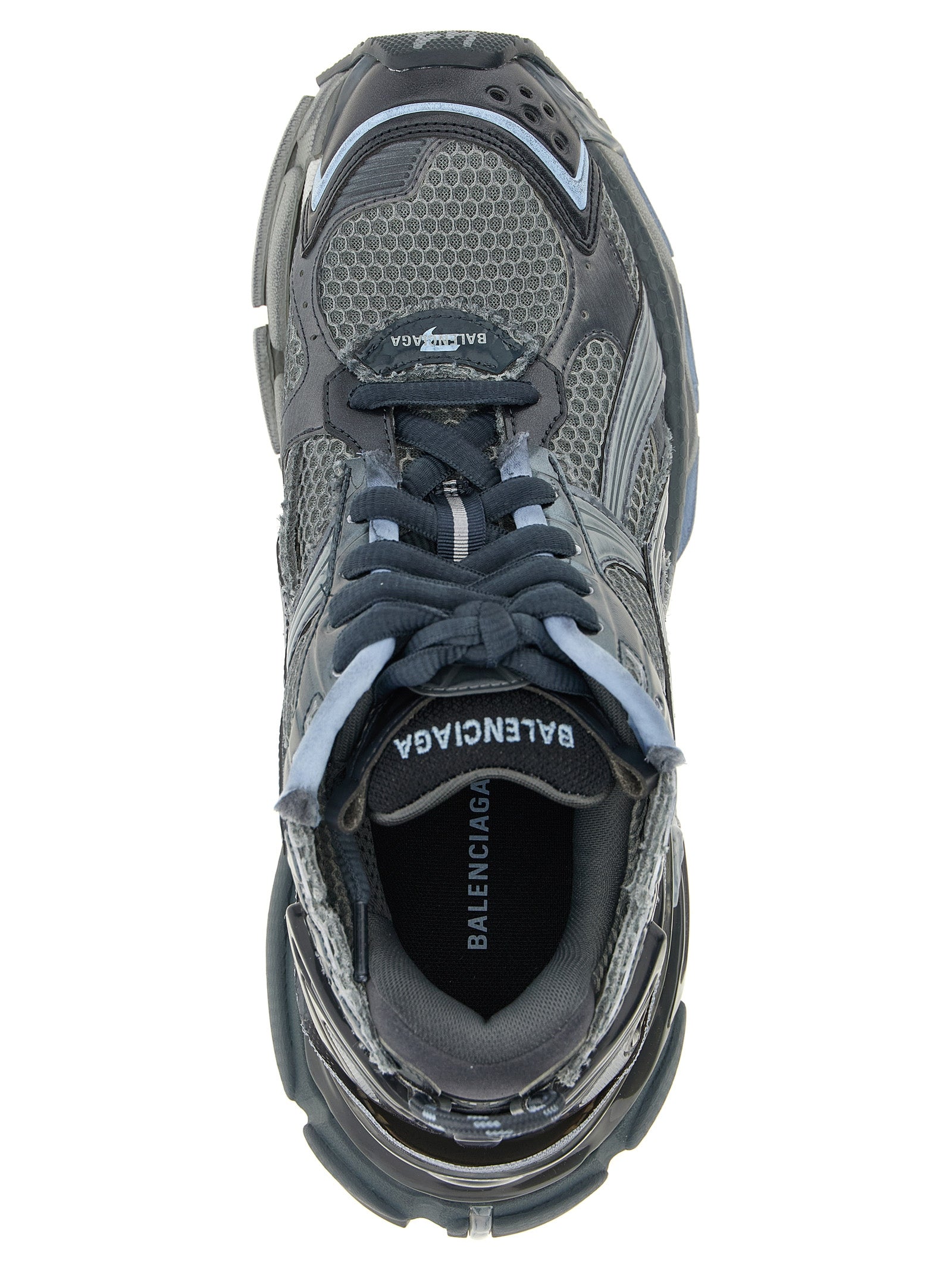 Gray Polyethylene Runner Sneakers