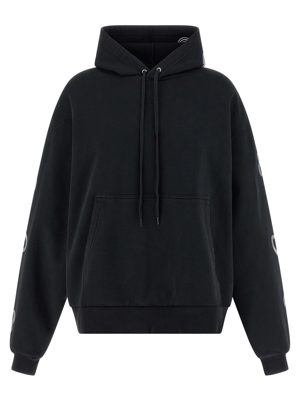 Black Cotton Fleece Hoodie