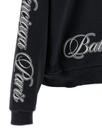 Black Cotton Fleece Hoodie