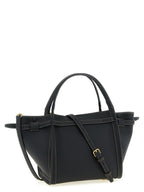 Small Tim Tote Bag in Black Calfskin Leather