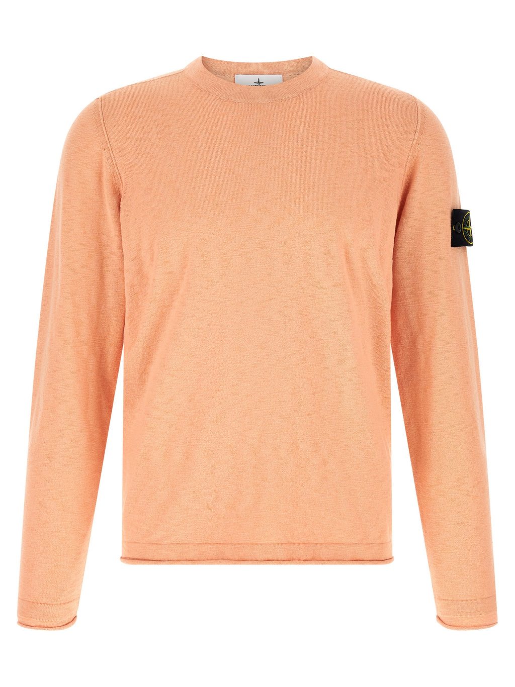 Pink Cotton & Polyamide Crew Neck Cardigan