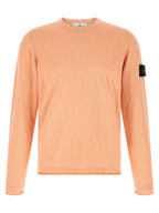 Pink Cotton & Polyamide Crew Neck Cardigan