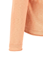 Pink Cotton & Polyamide Crew Neck Cardigan