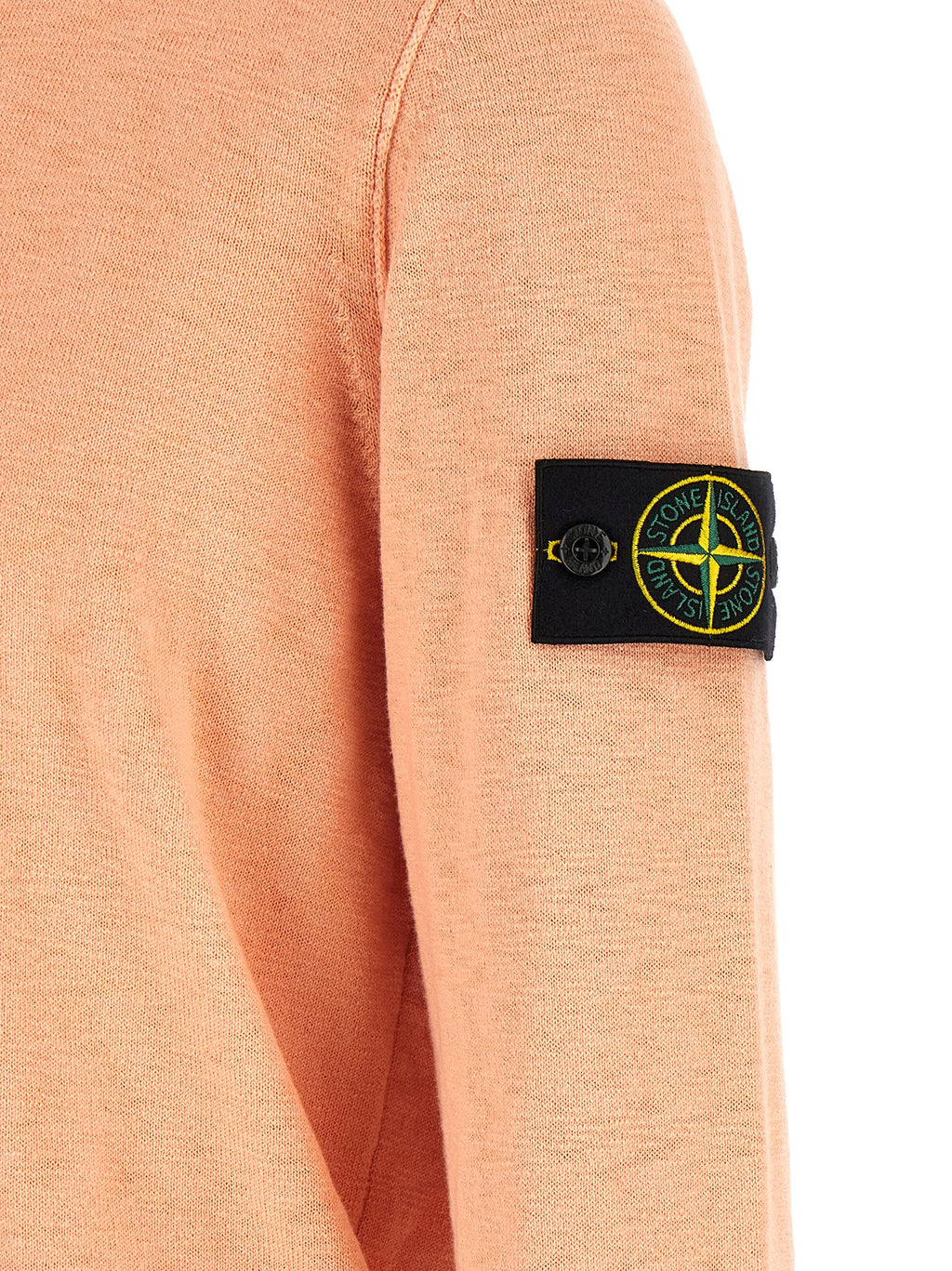 Pink Cotton & Polyamide Crew Neck Cardigan