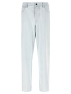 Blue Cotton Straight-Leg Jeans