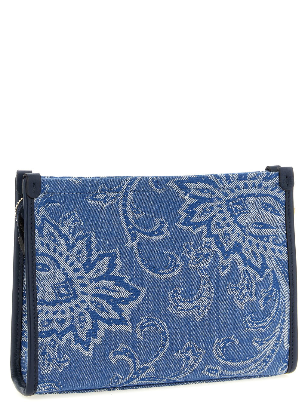 Light Blue Cotton Clutch Bag