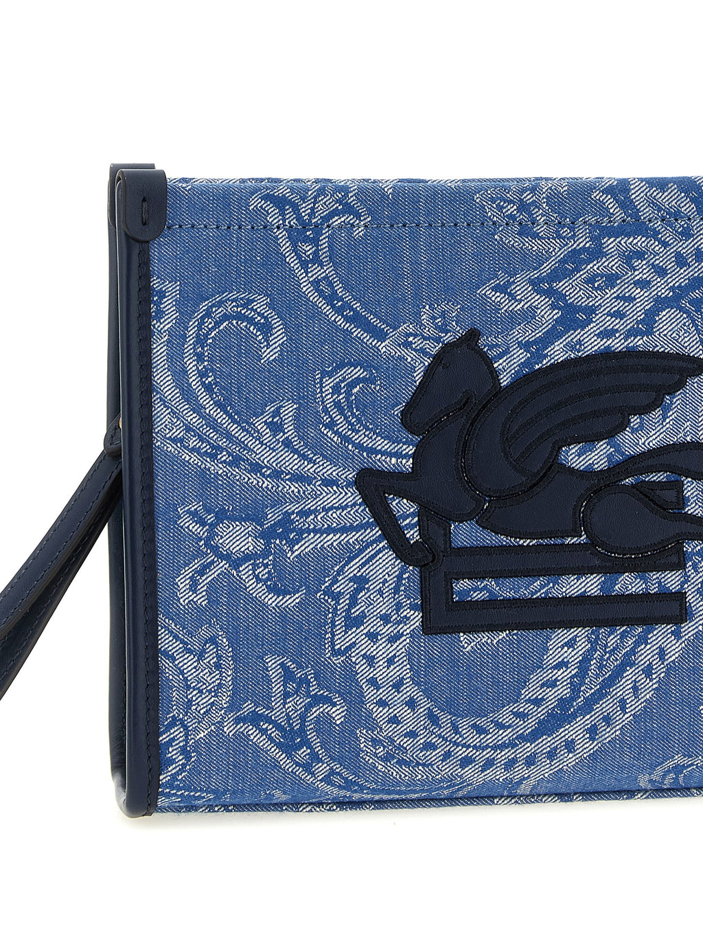 Light Blue Cotton Clutch Bag