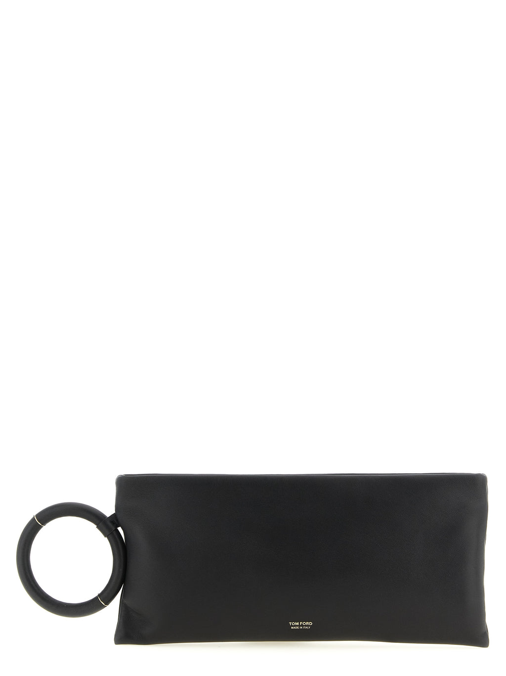Black 100% Sheepskin Leather Clutch