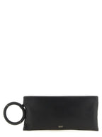 Black 100% Sheepskin Leather Clutch