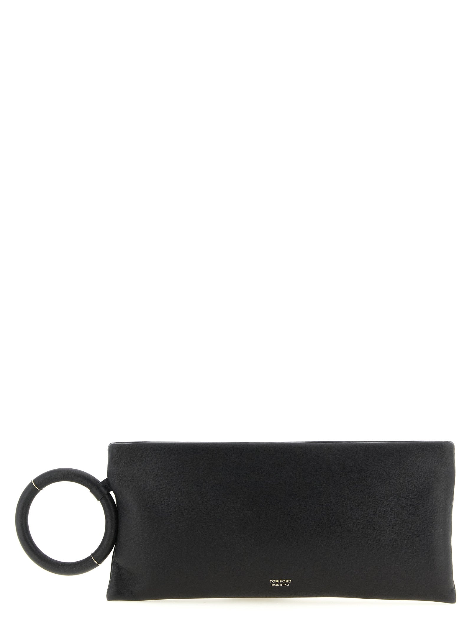 Black 100% Sheepskin Leather Clutch