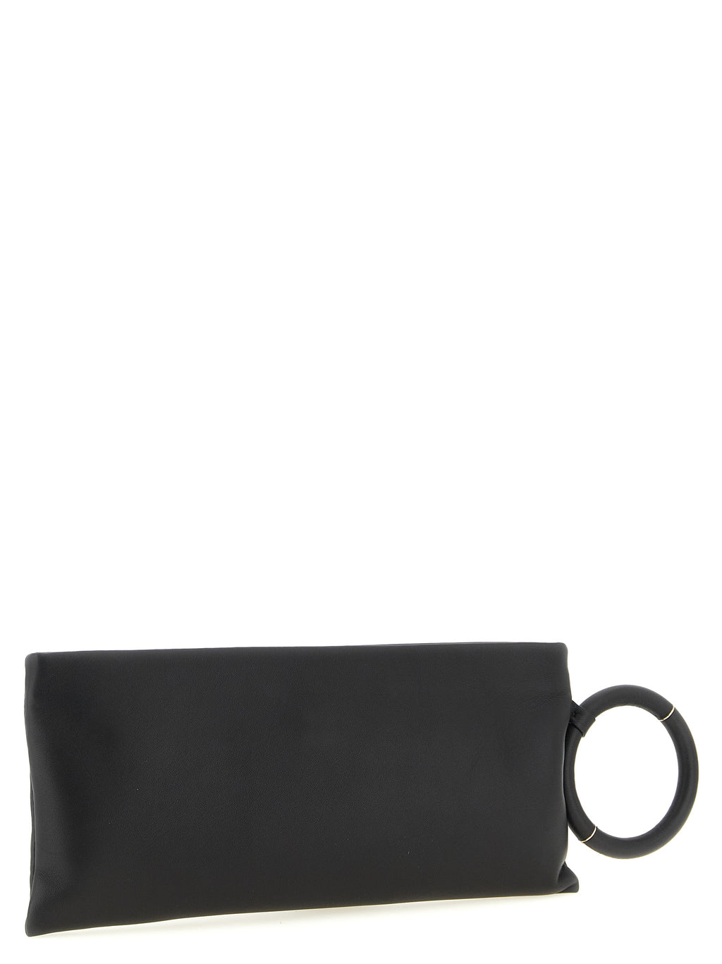 Black 100% Sheepskin Leather Clutch