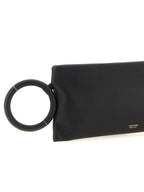 Black 100% Sheepskin Leather Clutch