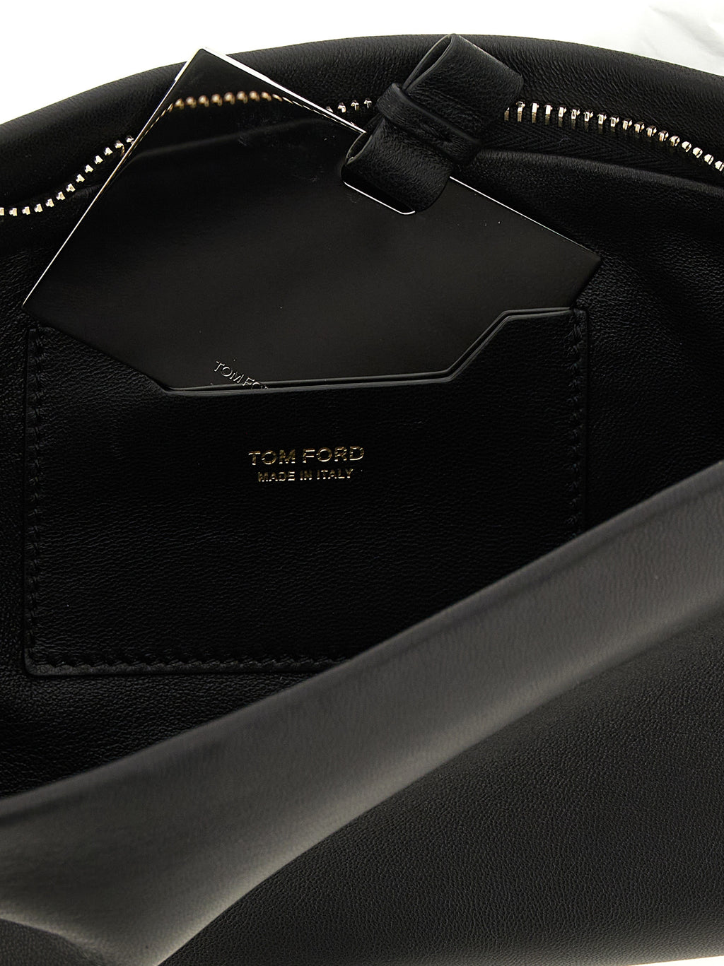 Black 100% Sheepskin Leather Clutch