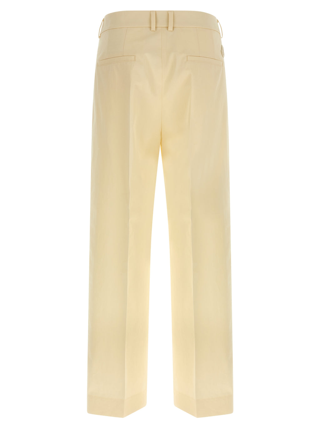 Beige Cotton Gabardine Trousers