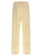 Beige Cotton Gabardine Trousers