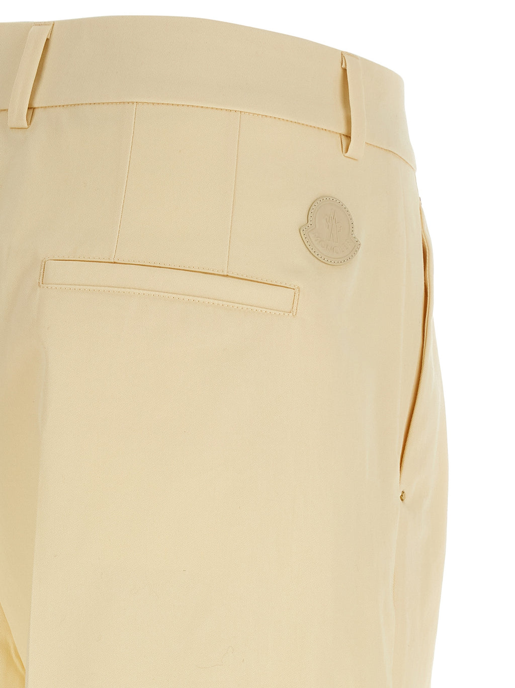 Beige Cotton Gabardine Trousers