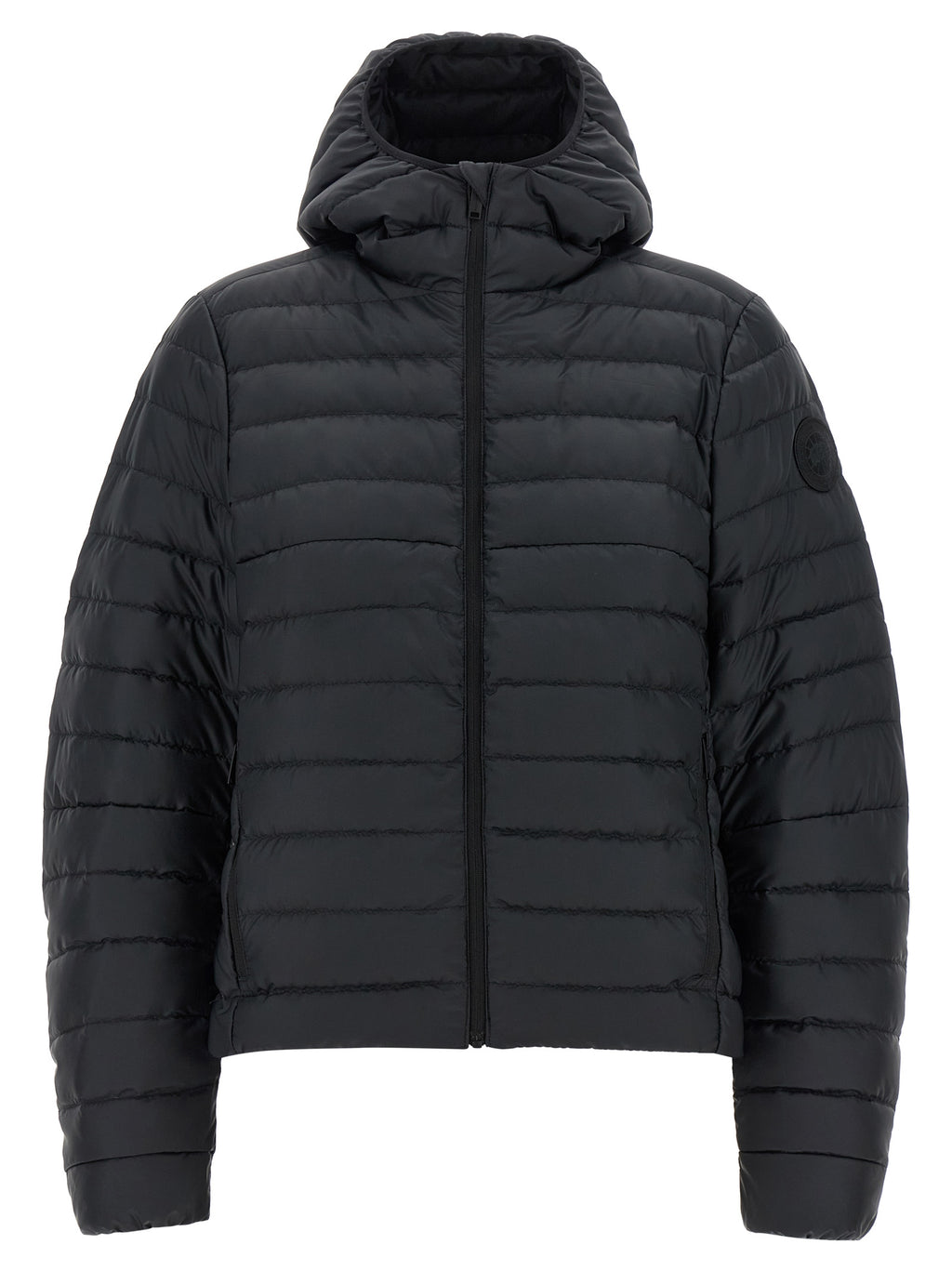 Aethera Black Polyamide Full-Length Jacket
