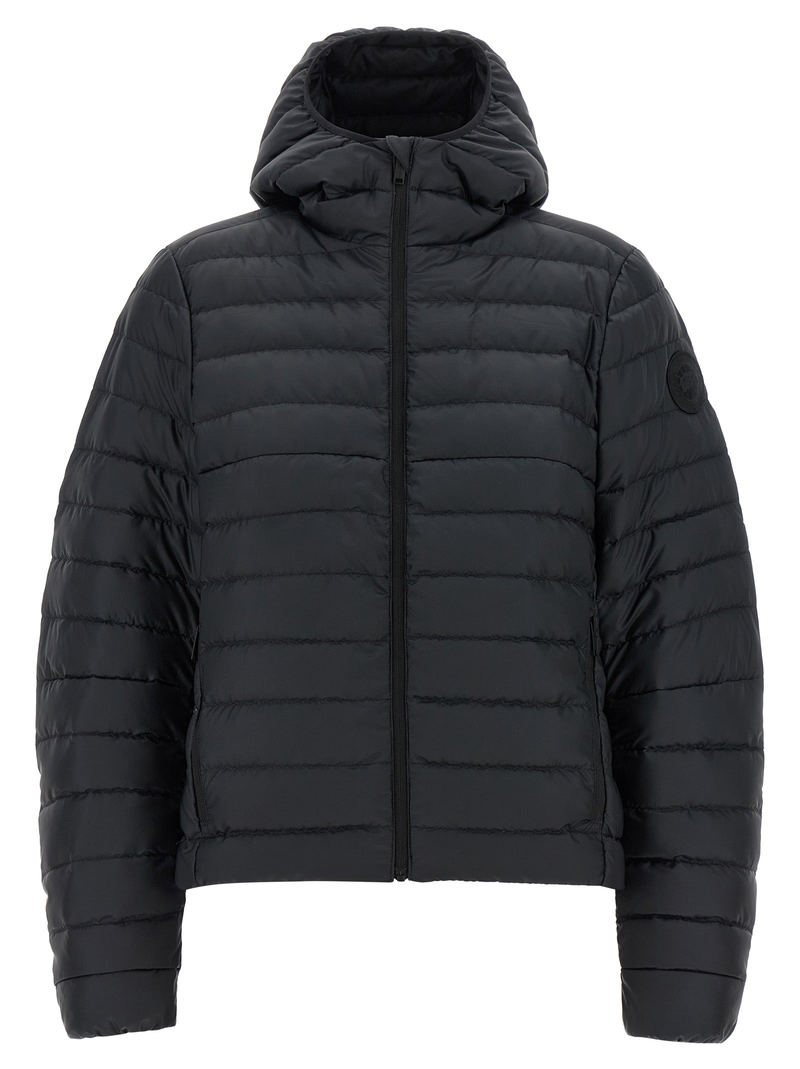 Aethera Black Polyamide Full-Length Jacket
