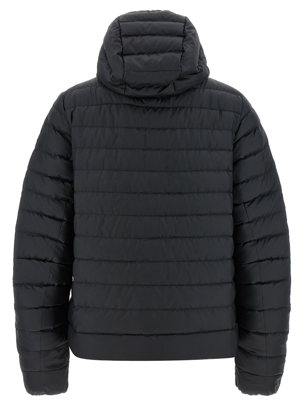 Aethera Black Polyamide Full-Length Jacket