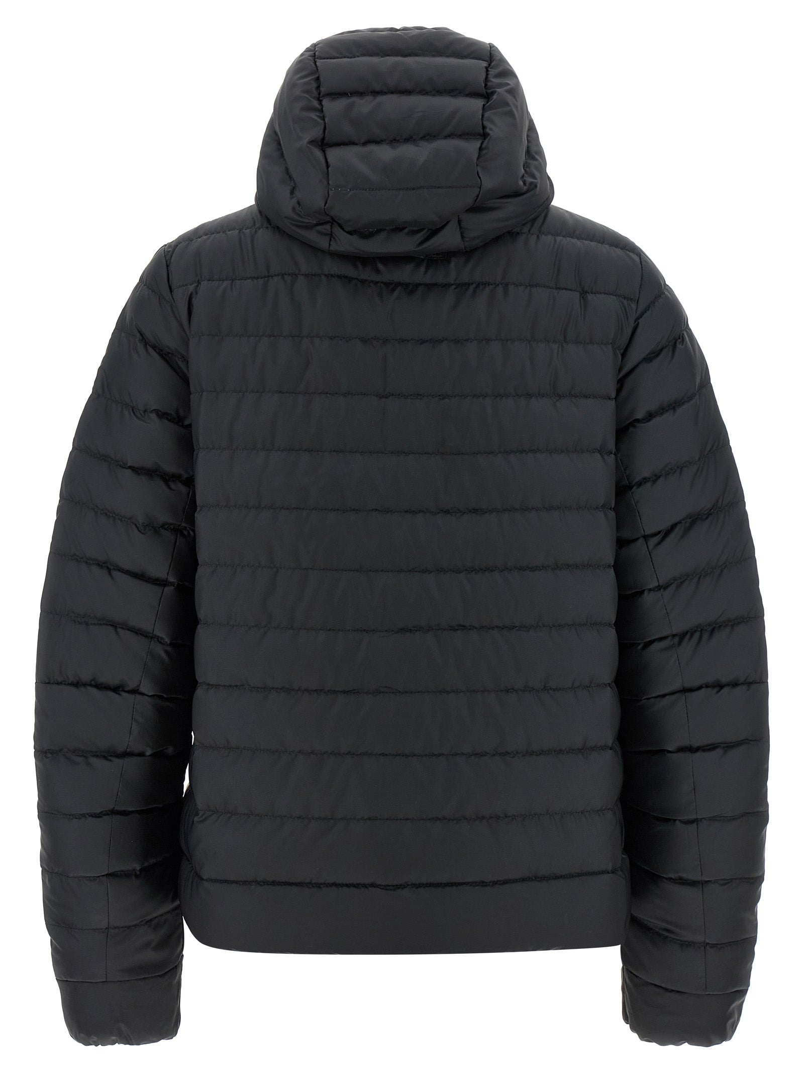 Aethera Black Polyamide Full-Length Jacket